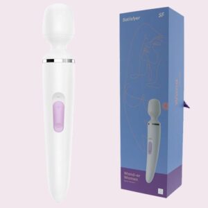 Satisfyer Wand-er Woman - White and Chrome